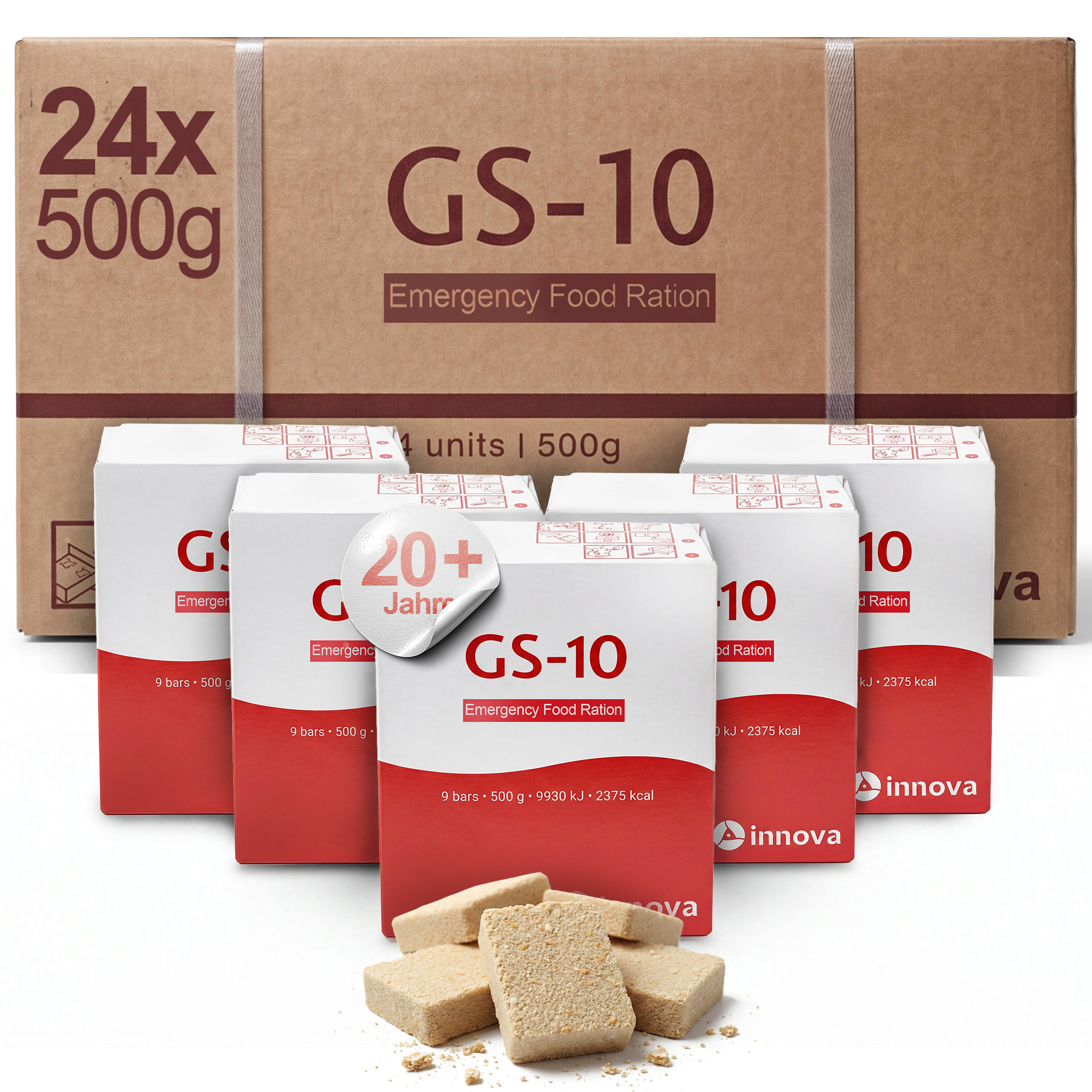 GS-10 Emergency Food | 24x500g Einheiten Langzeitnahrung | Notfallnahrung